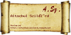 Altschul Szilárd névjegykártya