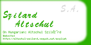 szilard altschul business card